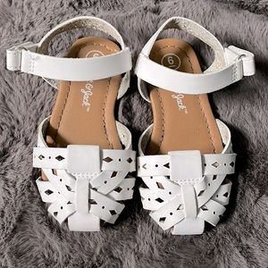 Cat and Jack White ankle strap sandals